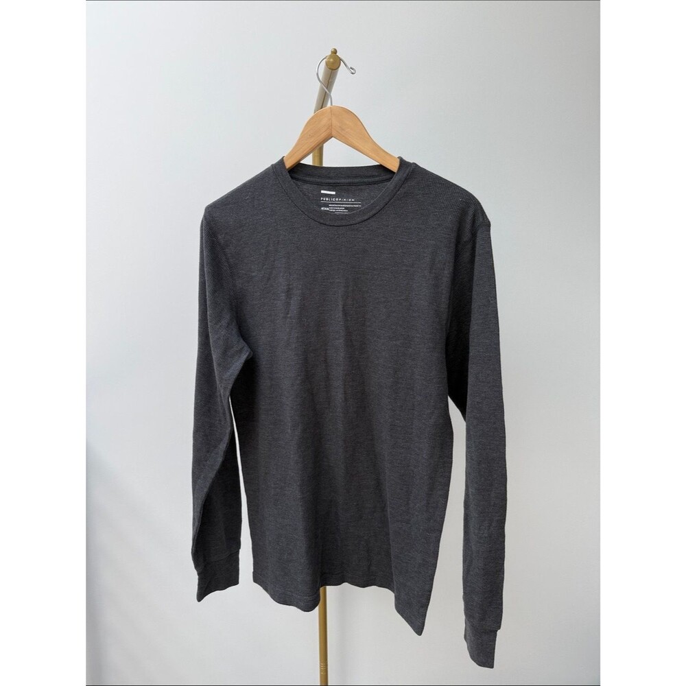 Men's Long-Sleeve Crewneck Thermal Shirt - Charcoal M